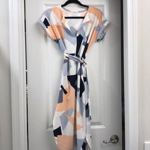 Multicolor tie dress